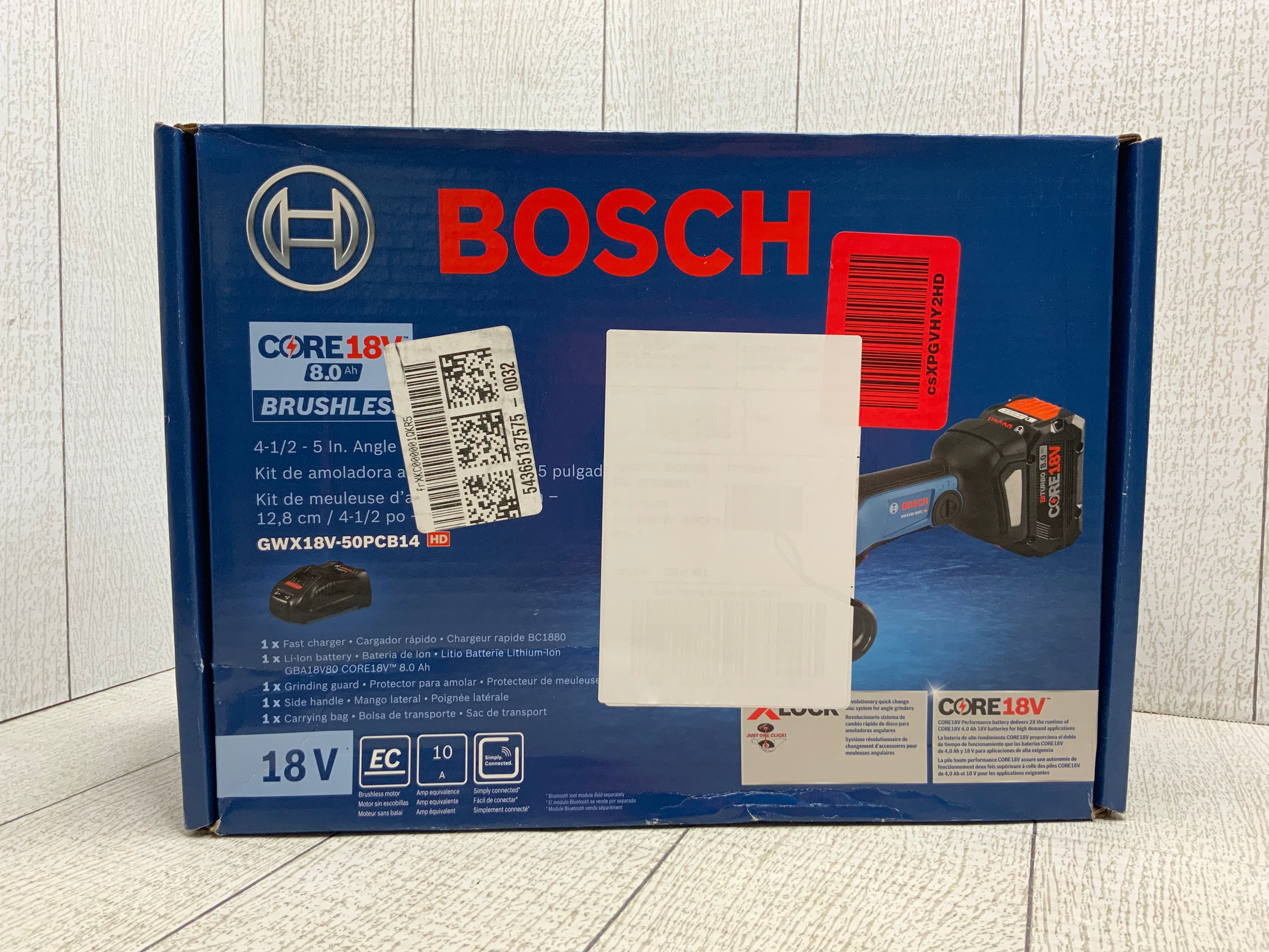 Bosch GWX18V-50PCB14 18V X-LOCK Brushless 4-1/2 In. – 5 In. Angle Grinder Kit (8064153649390)
